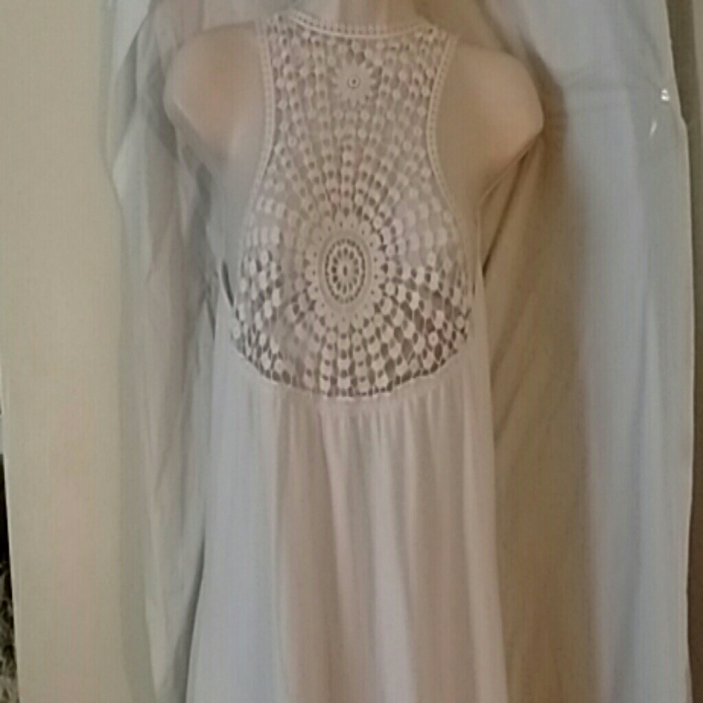 White crocheted  top. Large